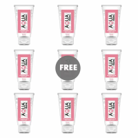 AQUA TRAVEL LUBRICANTE BASE AGUA SABOR FRESA Y NATA - 50 ML 8+1 GRATIS