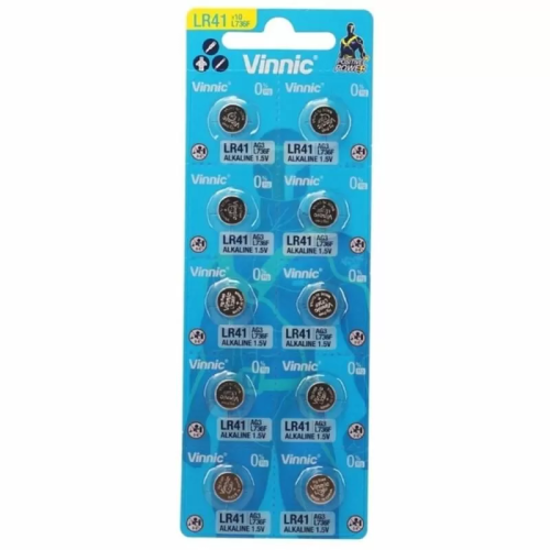 VINNIC PILA BOTON ALCALINA AG3 L736F LR41 BLISTER*10