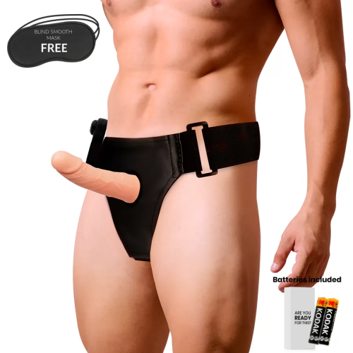 HARNESS ATTRACTION ÁRNES HUECO MARCOS CON VIBRADOR 15 X 5 CM